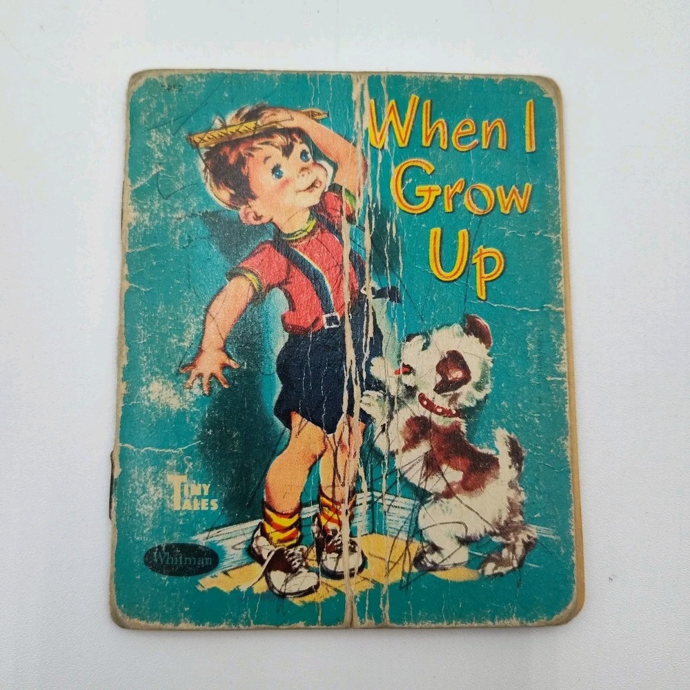 1949 Tiny Tales When I Grow Up VTG Whitman Children's Book📸SEE PIC📏